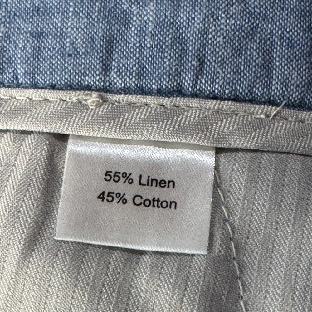 Jos. A. Bank Mens SZ 44 Linen Blend Shorts Tailored Fit Pockets Lightweight Blue